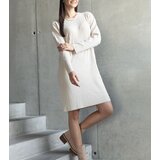 Gemre Beige midi dress with sheen Kadyra | shoptok.hr