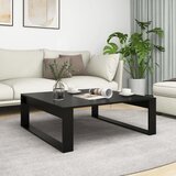 Furnova Klubska mizica črna 100x100x35 cm iverna plošča, (21913027) Cene