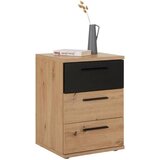 Mömax nočna omarica racer-light, črna, barva hrasta Cene