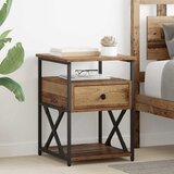 vidaXL Noćni ormar 2 pcs Staro drvo 40 x 42 x 55 cm Konstruirano drvo | shoptok.hr
