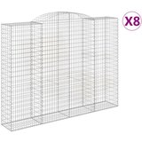  Lučne gabionske košare 8 kom 300x50x220/240cm pocinčano željezo | shoptok.hr