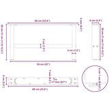 vidaXL noge kavne mizice črna 2 kosa 60x(30-31) cm jeklo | Shoptok.si