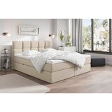 Livetastic POSTELJA Z VZMETNICO 180 cm x 220 cm , leseni material, les, tekstil krem barve Cene