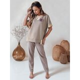 DStreet Bluzka damska oversize SHINE LOVE mokka | shoptok.hr