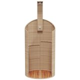 vidaXL Vanjski tuš sivi 100x100x241 5 cm poliratana i bagremovog drva | shoptok.hr