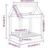 Krevet za pse smeđa boja meda 61x50x70 cm od masivne borovine | Eponuda.ba