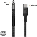 Ksix SCOSCHE, HookUp Premium 3.5 mm pleteni audio kabel za USB-C® uređaje, 1.0M, sivi | shoptok.hr