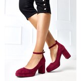  Burgundy block heel pumps Barola | Shoptok.si