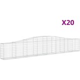  Lučne gabionske košare 20 kom 400x30x60/80 cm pocinčano željezo | shoptok.hr