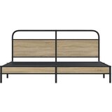 Metalni okvir kreveta bez madraca boja hrasta 193x203 cm | shoptok.hr