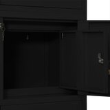  Uredski ormarić crni 90 x 40 x 180 cm čelični | shoptok.hr