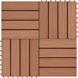 vidaXL pločice za trijem 11 kom reljefne WPC 30 x 30 cm 1 m² svijetlosmeđe cijene