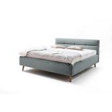 Meise Möbel Svijetloplavi tapecirani bračni krevet s prostorom za odlaganje s podnicom 140x200 cm Lotte - Cijene