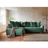 Miuform Zelena sklopiva kutna garnitura od samta (s lijevim kutom) Lazy Lukka – | shoptok.hr