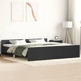  Okvir kreveta uzglavlje i podnožje crni 160x200 cm | shoptok.hr