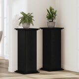 vidaXL Stalak za biljke Crni hrast 33x33x100 cm Inženjersko drvo | shoptok.hr