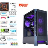 MEGA Računalnik MT S8 R7-9800X3D/RTX5070Ti/32GB-DDR5/2TB-4.0/750W/Brez OS/črna RGB + Estetski napajalni kabli [Vijola / Črna], (22133775) Cene