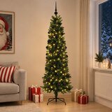  Umjetno usko božićno drvce s kuglicom 210 cm 300 LED lampica | shoptok.hr