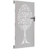  Vrtna vrata 85 x 175 cm od čelika COR-TEN s uzorkom stabla | shoptok.hr