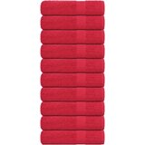 vidaXL Brisače za roke 10 kos rdeča 50x100 cm 360 g/m² 100% bombaž | Shoptok.si
