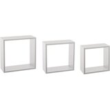 JJA Zidne police u obliku kocke, 3 kom. FIXY 24x12x24, 27x12x27, 30x12x30cm mdf, bijela Cijene
