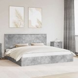  Krevet s od storage s uzglavljem Betonski sivi 200 x 200 cm | shoptok.hr