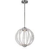 Elstead Lighting Elstead Oberlin LED stropna svetilka z 1 majhno kroglasto svetilko, saten nikelj, (22098434) Cene