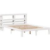 vidaXL Okvir kreveta s uzglavljem bijeli 160 x 200 cm masivna borovina | shoptok.hr