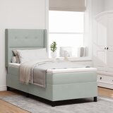 vidaXL Krevet s podnicu i madracem Svjetlosiva 80x200 cm Baršun | shoptok.hr
