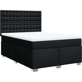 vidaXL Box spring postelja z vzmetnico črna 140x200 cm blago | Shoptok.si