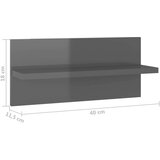  Stenske police 4 kosi visok sijaj sive 40x11,5x18 cm, (20765362) | Shoptok.si