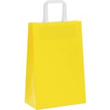 Papirnate vrećice 250 kom s ručkama žute 21x11x31 cm | shoptok.hr