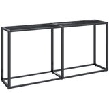Maison Chic konzolna miza - miza ob steni črn marmor 160x35x75,5 cm kaljeno steklo, (21786561) | Shoptok.si