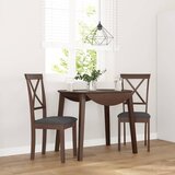 vidaXL Jedilni stoli z blazinami 2 kosa Brown Solid Wood Rubber Cene