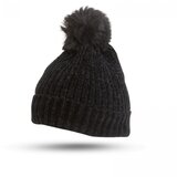 megaM zimska kapa s cofom unisex črna Cene