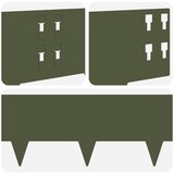  Ograda oko Travnjaka 30 pcs 100 x 20 cm Čelik Maslinastozelena | shoptok.hr