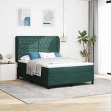  Krevet s opruga kutije Tamnozelena 200 x 140 cm Baršun | shoptok.hr