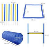  4-dijelni set agility opreme s tunelom preponama 8 slalomskih štapova i torbom | shoptok.hr