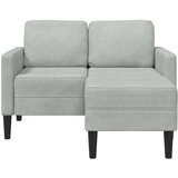 SOFA 2-sjed s ležaljkom u obliku slova L svijetlo siva 125 cm | shoptok.hr