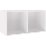  Kutija za pohranu vinilnih ploča sjajna bijela 71x34x36 cm drvo | Eponuda.ba