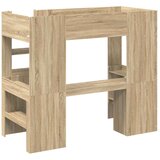  Okvir kreveta na kat s stolom Sonoma hrast 100 x 200 cm | shoptok.hr