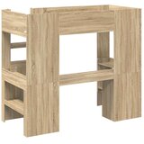  Postelja na podstrešju z mizo Sonoma hrast 90 x 190 cm, (5000137018) | Shoptok.si