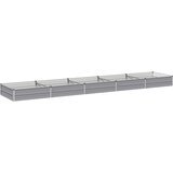  Povišeni vrtni krevet Siva 400 x 80 x 24 cm | shoptok.hr