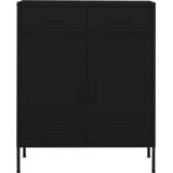Ormarić za pohranu crni 80 x 35 x 101,5 cm čelični | Eponuda.com