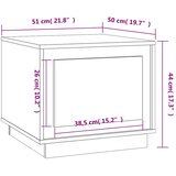  Stolić za kavu boja hrasta 51x50x44 cm konstruirano drvo | shoptok.hr