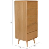 Zuiver Komoda iz masivnega jesena v naravni barvi 45x112x40 cm Rise – | Shoptok.si