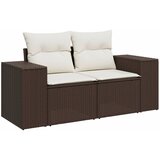  8-dijelni set vrtnih sofa s jastucima smeđi od poliratana | shoptok.hr