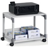 Durable večnamenski voziček / voziček za tiskalnik, 2 polici, svetlo siv | Shoptok.si