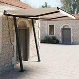 vidaXL Avtomatsko zložljiva tenda s stebrički 3,5x2,5 m krem Cene