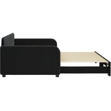  Dnevni krevet na razvlačenje crni 100 x 200 cm baršunasti | shoptok.hr
